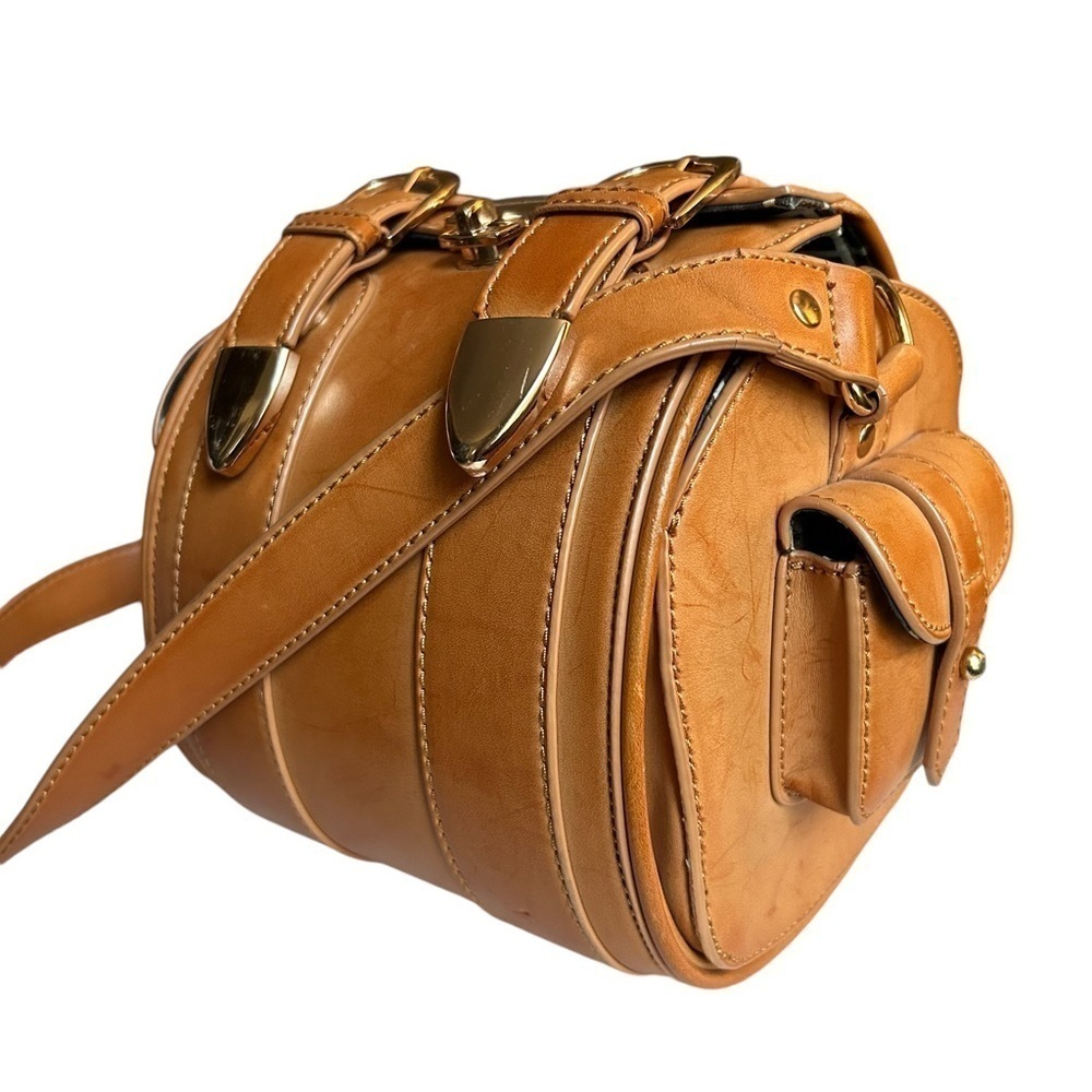 UO Cooperative Barrel Shaped Faux Leather Crossbody Bag